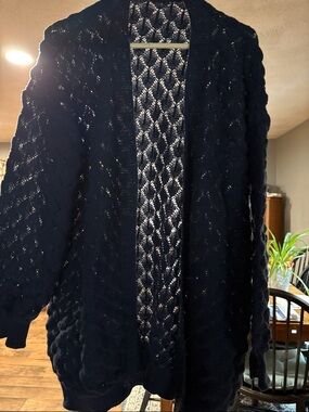 Source Unknown Navy Open-Front Knit Cardigan